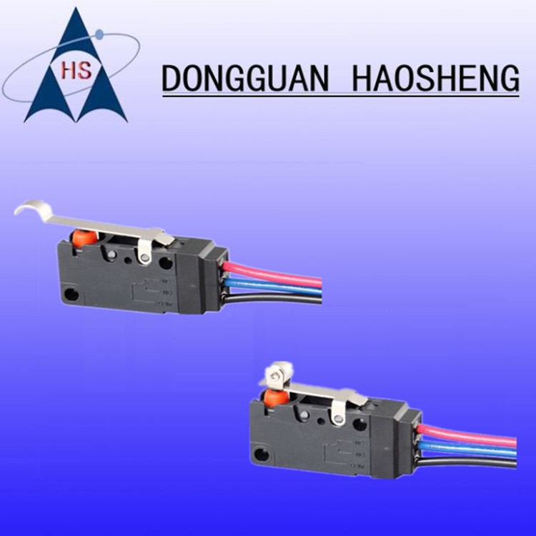 【工厂自产】带线防水防尘微动开关汽车门锁铜银触点检测限位开关