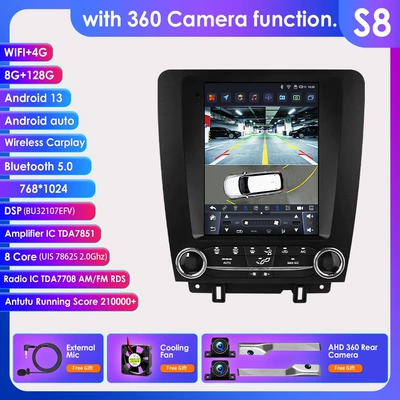 DVD Navigation, 10-14 Ford Mustang Modified - with-360-camera-8128g-wifi4g-lte-version-7862-carplay-eight-core-97inch-suitable-for-10-14-old-ford-mustang-models