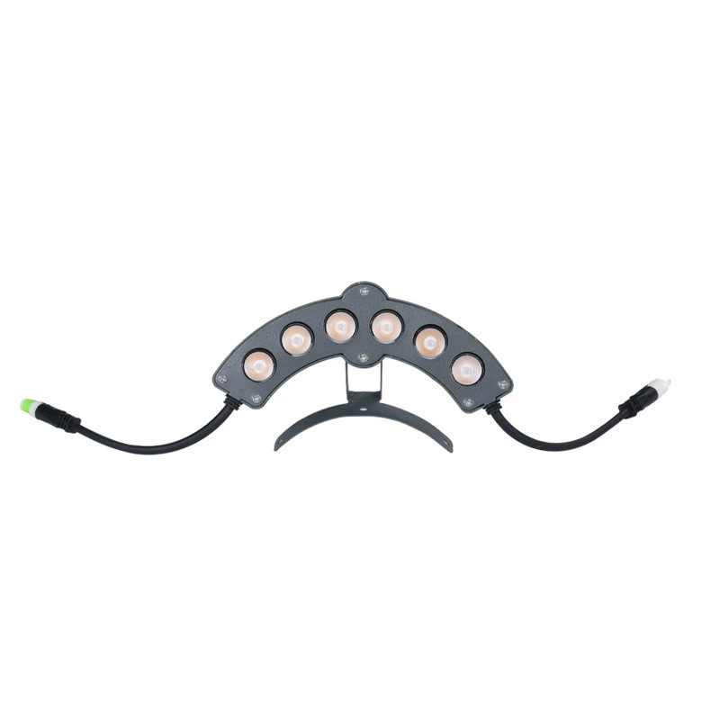 Светодиодная гофрированная лампа плитка лампа наружное древнее здание прожекторы красочный полумесяц малая мощность водонепроницаемый желтый свет