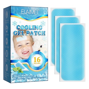 Foreign trade new product ELAIMEI cooling stickers baby cooling stickers adult physical cooling stickers forehead cold compress stickers in stock