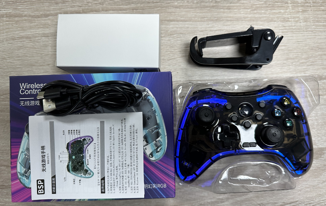 RGB transparente crack deslumbrante juego Bluetooth interruptor de la manija para PC Android IOS Tesla BYD