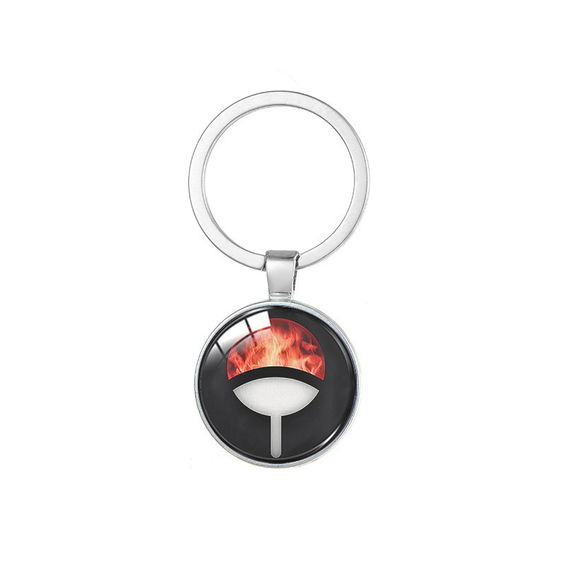 Cross-border Explosions Accessories Animation Naruto Gem Key Ring Nine Gouyu Circle Six-pointed Star Wheel Eye