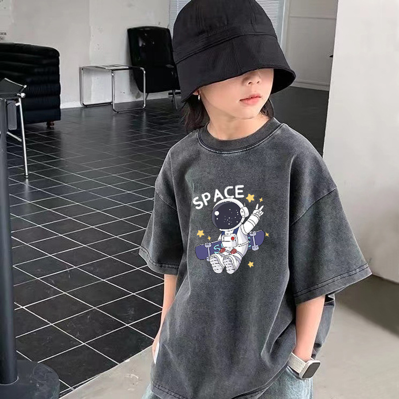 워싱 블랙 [우주비행사 반팔]