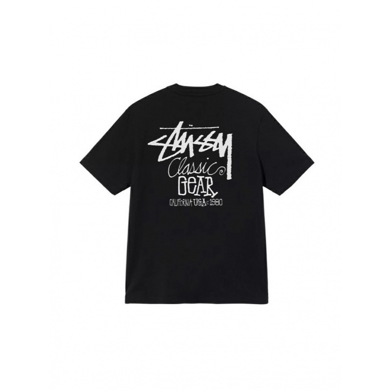 2026 American-Style Letter Print New Lazy Round-Neck Loose Heavyweight Pure Cotton Short-Sleeve T-Shirt Stu Stu Tuxi Trendy