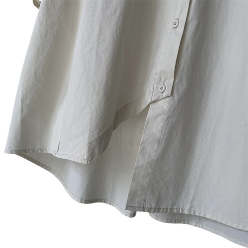 Vintage loose cotton-linen short-sleeve mens shirt, simple collar, outerwear, breathable, sweat-absorbent, half-sleeve top.