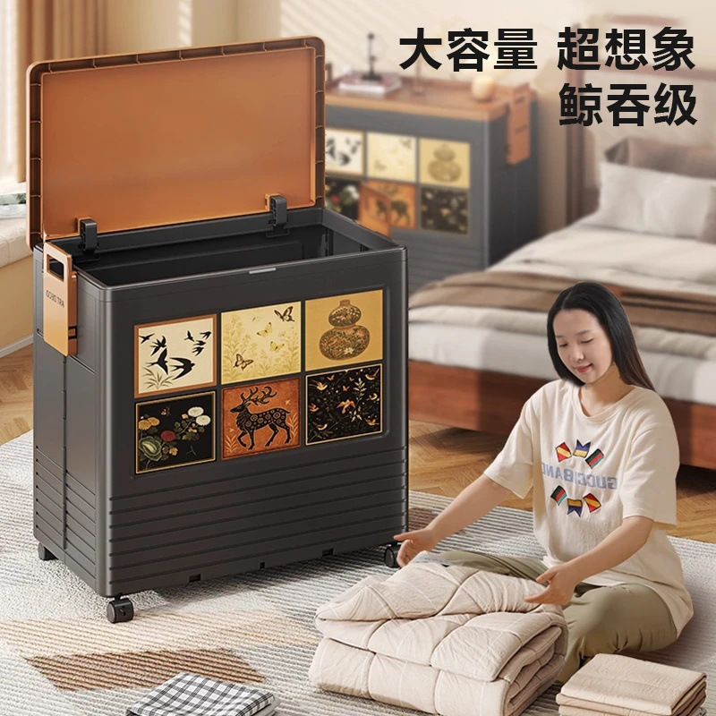 多巴胺家用小推车多层可折叠厨房卧室移动书本收纳箱|undefined