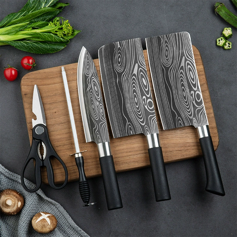 Немецкая кухня Kitz Kitchen Damascus лазерная полнота стали набор мебель сталь сталь стальной слот нож