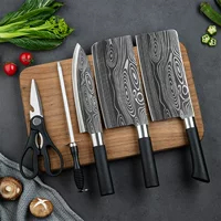 Немецкая кухня Kitz Kitchen Damascus лазерная полнота стали набор мебель сталь сталь стальной слот нож