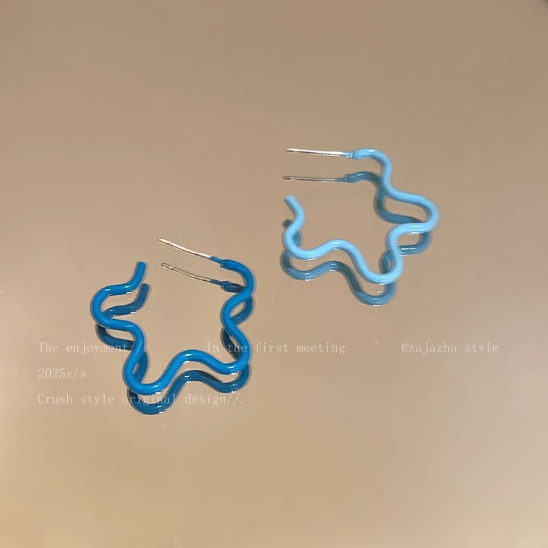 파란색 그라데이션 꽃