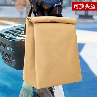 Emma No. 9 Motorcycle, Electric car tail box - wheat-color-17lcan-hold-helmet-waterproof-oxford-cloth-default-item