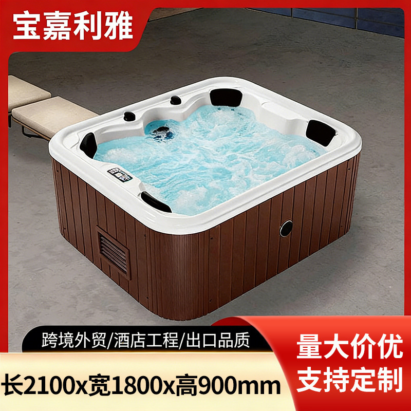 Cross-Border Outdoor Massage Bathtub for 4 People, Intelligent Constant Temperature Spa Villa Hotel Acrylic Large Pool Spa Soaking Pool Cross-Border Outdoor Massage Bathtub for 4 People, Intelligent Constant Temperature Spa Villa Hotel Acrylic Large Pool Spa Soaking Pool