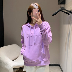 立体字母印花连帽外套女 宽松慵懒风显瘦百搭长袖上衣秋 ZT63201