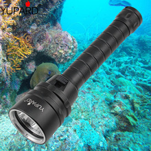 5颗XM-L2 LED潜水手电筒强光T6补光远射水下防水黄光手电