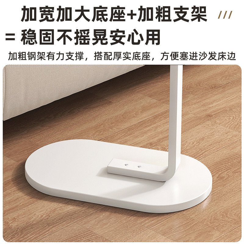 Estilo crema sofá mesa auxiliar mesita de noche gabinete lateral mesa de té móvil estante de almacenamiento mini balcón mesa pequeña