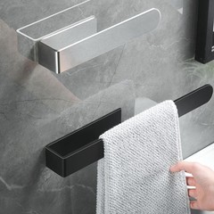 Light Luxury Stainless Steel Towel Bar for Bathroom, Single-Rod Towel Rack, Bath Towel Holder, Hardware Accessory, Hanging Rod