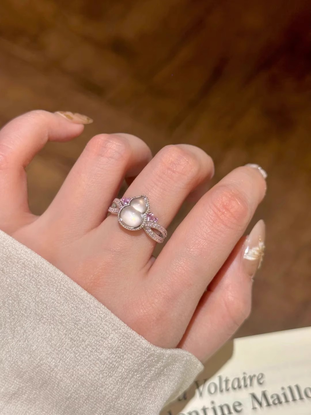 Pink Lady Designer Ring Eis Transparenter Kürbis Diamant Ring_voghion.com