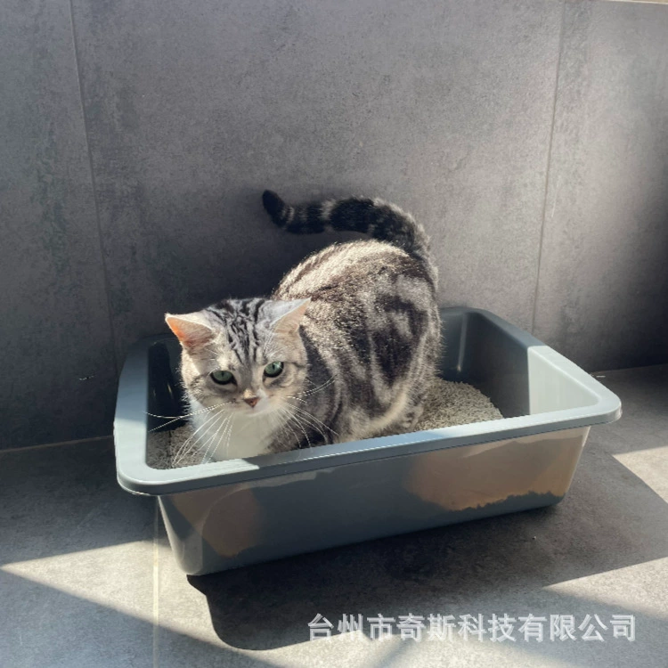 Эксклюзивный полностью открытый ящик для кошачьего туалета для внешней торговли, усиливающий защиту от брызг, защиту от песка, легкую очистку