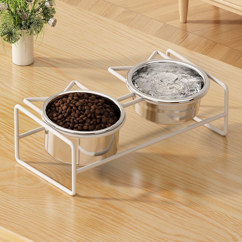 Cat rice bowl dog food bowl 304 stainless steel pet bowl heightened…