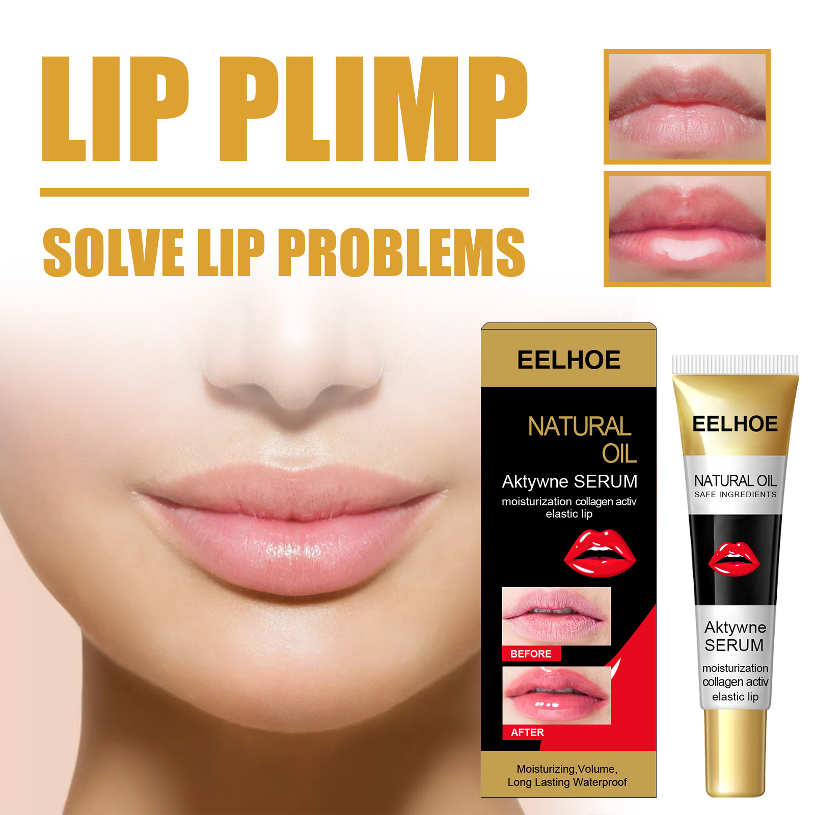 EELHOE Anti Lip Line Scrub Cream peelt, verblasst Linien, pflegt Lippenstift, spendet Feuchtigkeit und entfernt Lippenöl_voghion.com