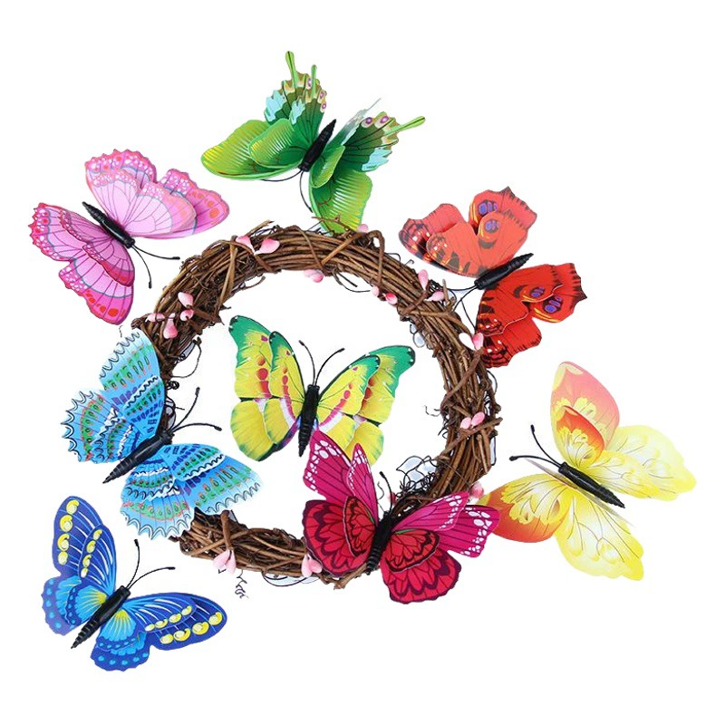 Цветовая система двухслойная симуляция Бабочка 3D Магнит бабочка Ремесла декоративные аксессуары ПВХ симуляция бабочка