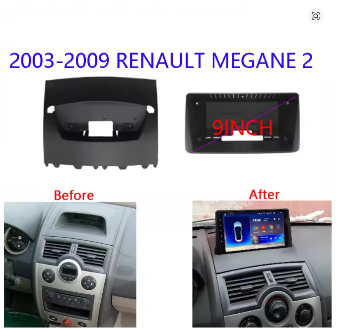 Suitable for 2003-2009 Renault Megane 2 Navigation Panel Frame Android Central Control Car Navigation Panel Frame