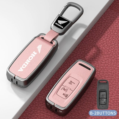 Car key bag Ns125La Foshan 350 Liexing 125 - standard-model-b-pink-zinc-alloy-shell-car-logo-square-buckle