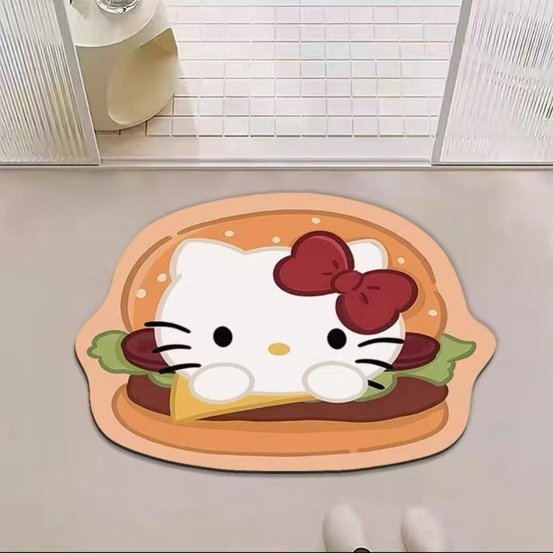 可爱凯蒂猫地垫hellokitty浴室吸水脚垫耐脏耐磨易打理脚垫可代发|undefined