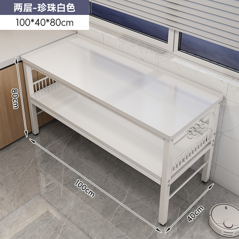 Estante de almacenamiento multifuncional de cocina mesa de corte de verduras mesa de trabajo piso de microondas multicapa nuevo estante de almacenamiento de almacenamiento