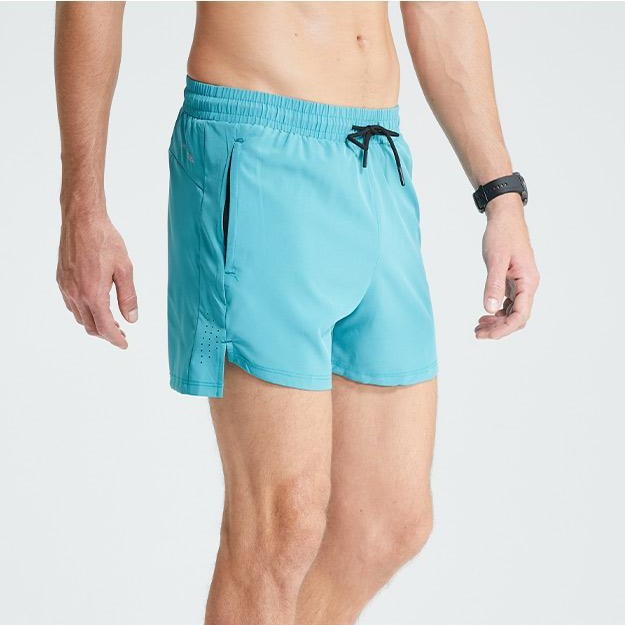 Pantalones cortos deportivos transfronterizos de secado rápido Pantalones deportivos de malla transpirables para hombres