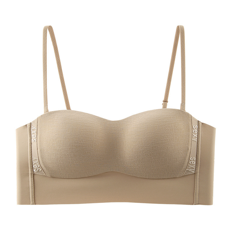 6046 Sexy ligeramente borracho top de tubo de honda anti-luz y sin costuras ropa interior integrada sujetador de pecho fino