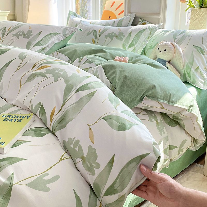 2025新款纯棉四件套床上用品全棉床单被套单双人床笠款三件套床品