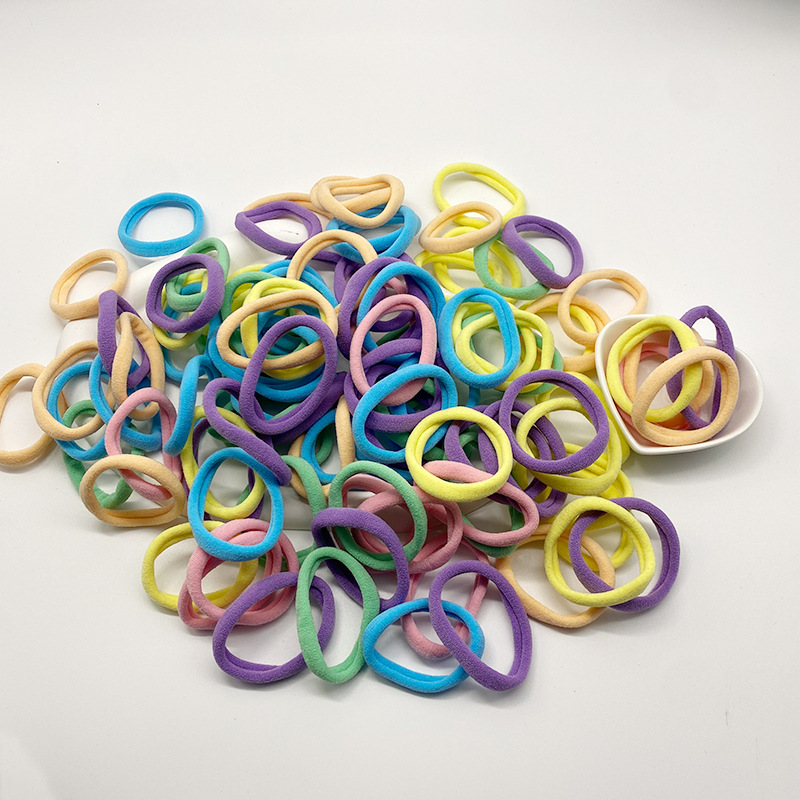 Solo al por mayor cuerda de pelo negro banda de pelo femenino estilo coreano alta elasticidad no duele el pelo banda de goma corbata alta Cola de Caballo accesorios para el cabello del bebé