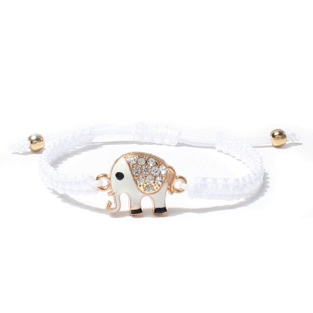 Fashion Hand-woven Multi-color Red Rope Elephant Copper Bracelet display picture 4