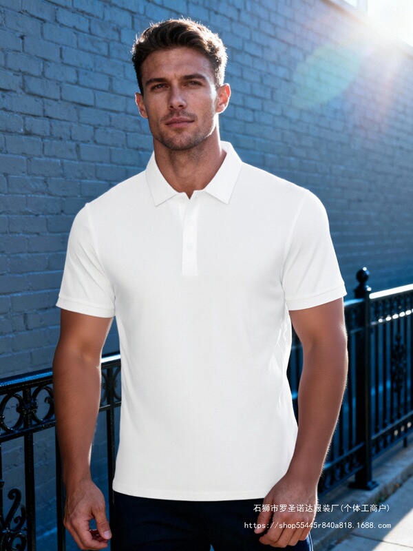 2026 New Style Business High-End Men's Clothing Lapel 8688 Asian and European Size Cross-Border Short-Sleeved Polo Shirt