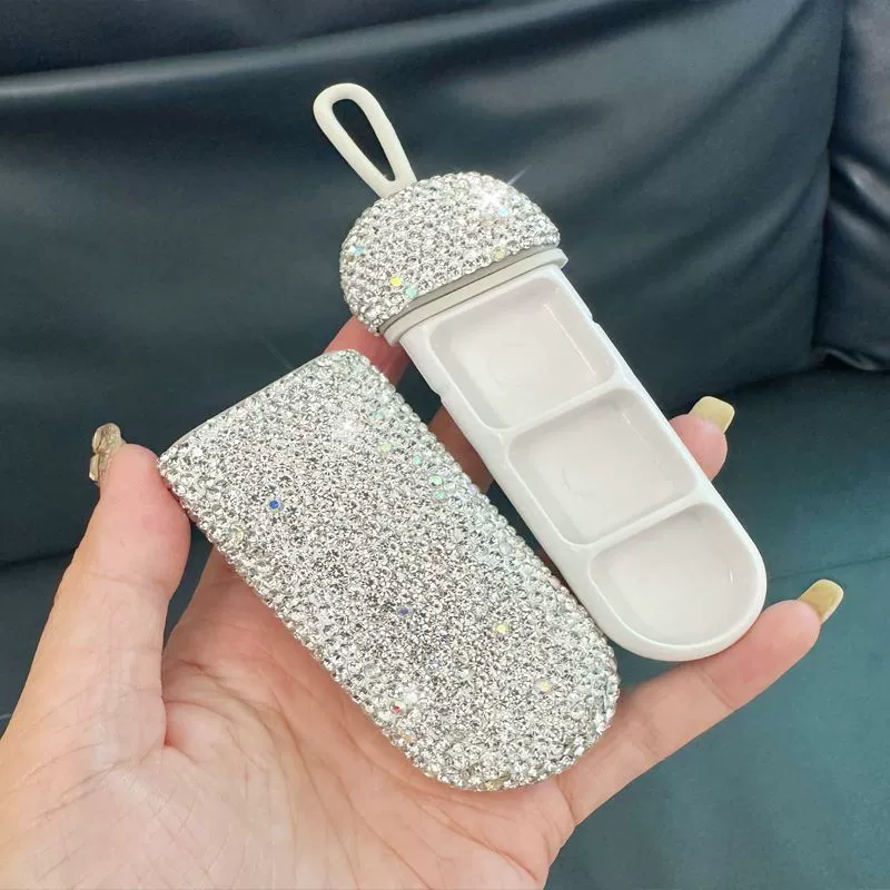 Новая красивая маленькая аптечка с бриллиантами, мини-наружная водонепроницаемая герметичная маленькая аптечка, пластиковая портативная аптечка для хранения лекарств