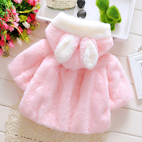Winter children's dress, cape, coat, princess, two-color imitation fur shawl