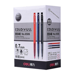 Leaving 6506 round ballpoint push-button blue push-button ballpoint pen, ink pen, 60 pieces, writing