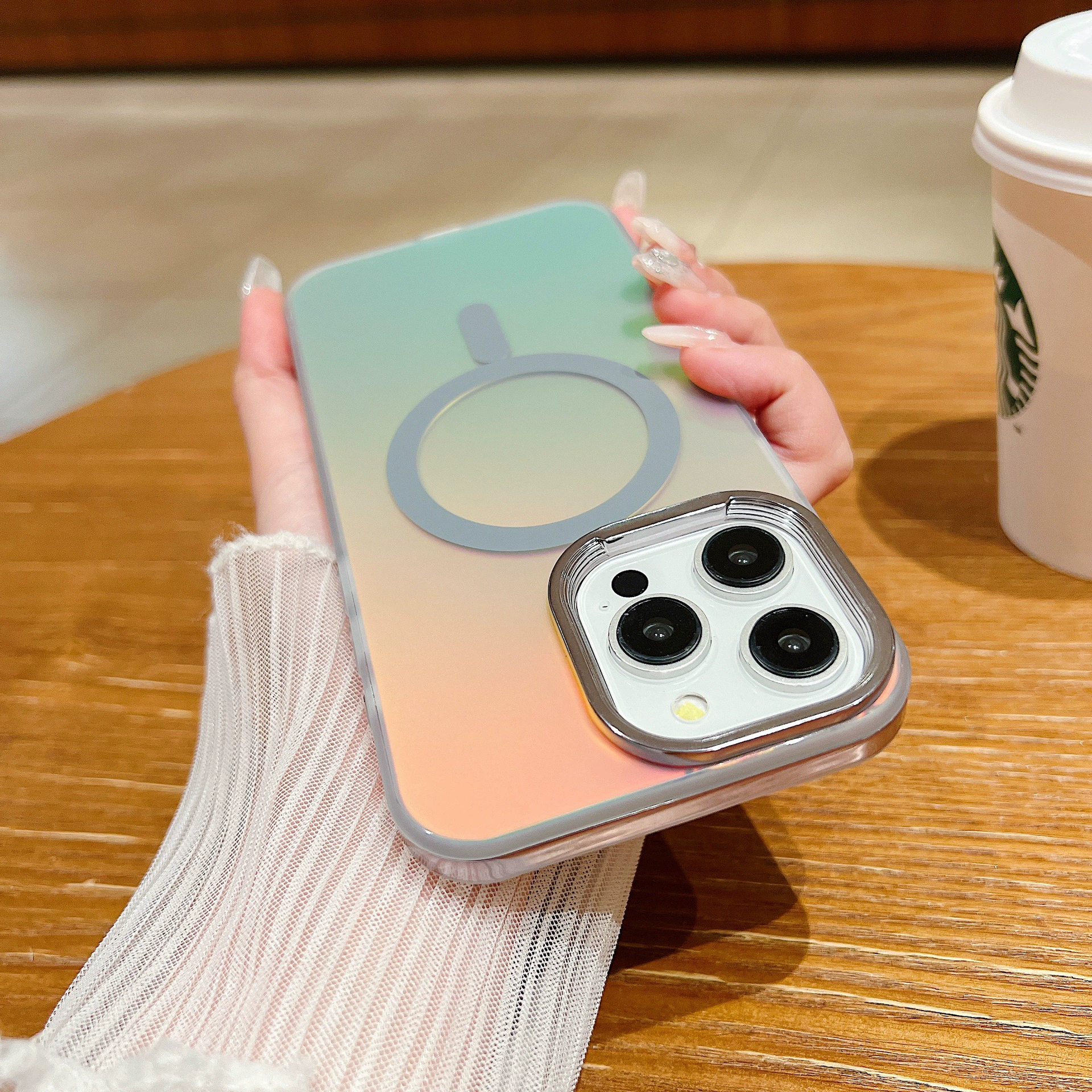 Apple, iPhone15, совместимый чехол для телефона, 15promax, градиент