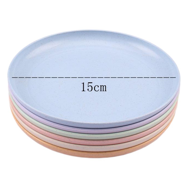 15cm plato de hueso 6 piezas paja de trigo pastel hogar plato de caramelo restaurante plato redondo fruta placa dumpling