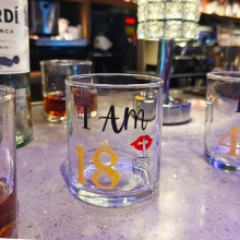 新品玻璃酒杯威士忌洋酒杯啤酒杯玻璃茶水杯透明玻璃杯8090/80100