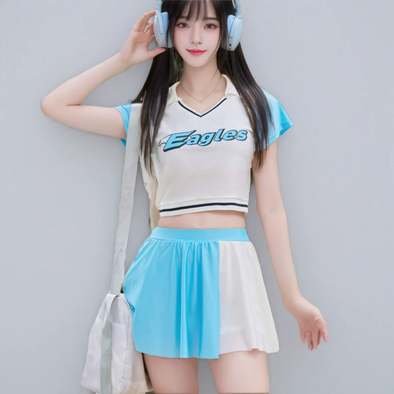 Split sports swimwear, set for students