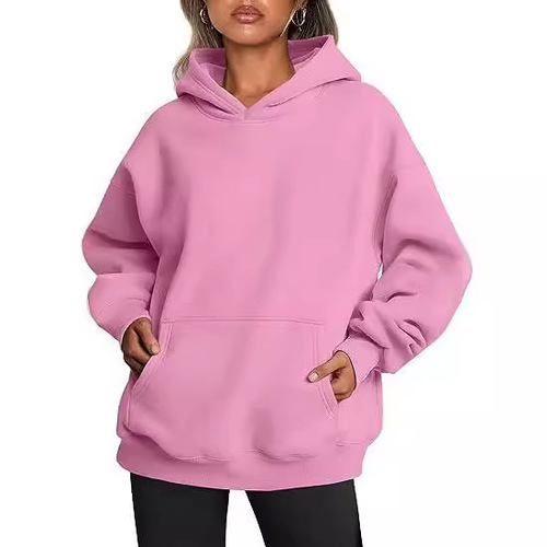 Amazon Europe & US Oversized Drop-Shoulder Hoodie with Hood – Stylish Autumn Thick Hooded Sweater for Women on Independent E-commerce Platform