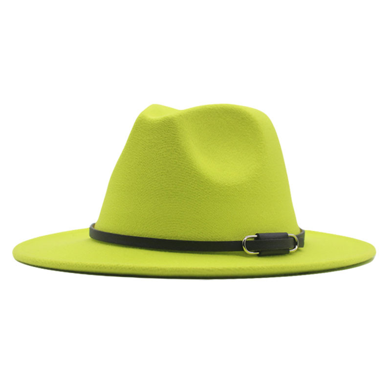 Nueva moda coreana elegante sombrero de jazz primavera / otoño / invierno cinturón de lana casual de moda gran gorra de dama