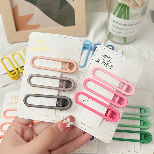 Ins-style candy-colored hair clip for women, side duckbill clip, 2024 new model, popular hair clip, bang clip, hair accessory