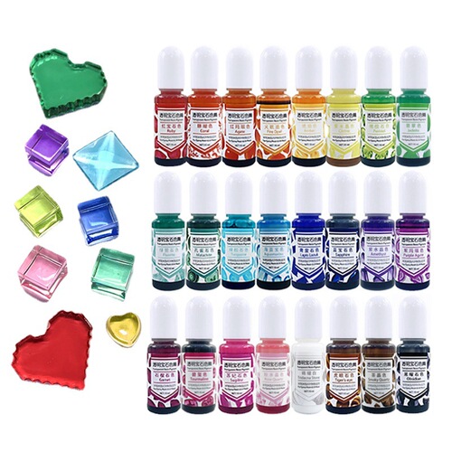 Transparent Gemstone Color Resin Crystal Drop Glue Handmade DIY Accessory Material Kit Phone Case Display Stand Finished Decor A