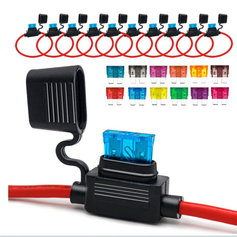 14AGW10包ATC/ATO内嵌汽车叶片保险丝支架 24件标准保险丝1A-40A