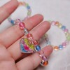 Children's rainbow cartoon rabbit, bracelet, flowered