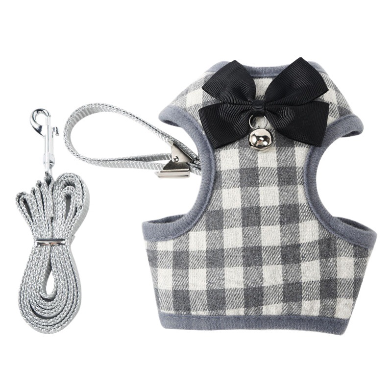 Correa de gato gatito cuerda para caminar estilo chaleco anti-rotura gatito mini súper pequeño gato cadena suministros para mascotas