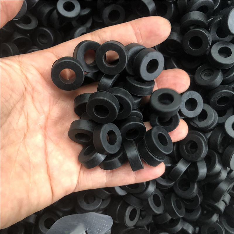 订耐油防水黑色橡胶垫片M8*16*6mm 防静电橡胶圆柱 密封圈 橡胶圈