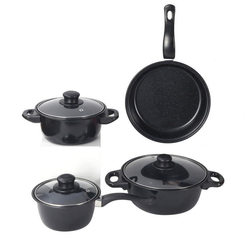 新しい麦飯石鍋 13 ピース鍋セット電気ストーブユニバーサル無油煙ノンスティックキッチン調理キッチン用品セット|undefined